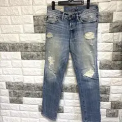 【Abercrombie & Fitch 】ダメージデニムパンツメンズ28/30のサムネイル