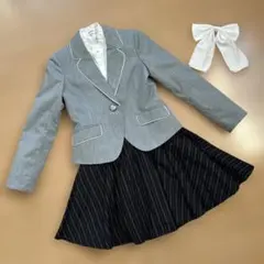 アリサナ 150 卒業式 フォーマル3点セット グレー 女の子