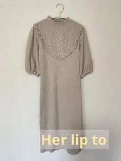 Her lip toニットワンピース 半袖のサムネイル