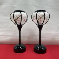 和風 インテリアライト お盆提灯 2点セット 花柄 LED 間接照明 - メルカリ