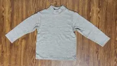 コトリワークス　長袖カットソー　ハイネック　ウールスムース　ライトグレー　100