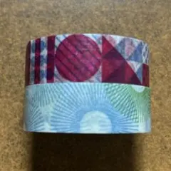 マスキングテープ　#4837 両面印刷テープ　パターンミックス　重なりサークル