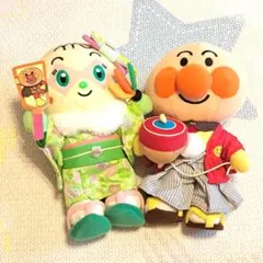 それいけ！アンパンマン　お正月ぬいぐるみ　ペア　2体　2個　メロンパンナちゃん