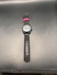 24karats ロゴウォッチ ブラック×ピンク スポーティ腕時計