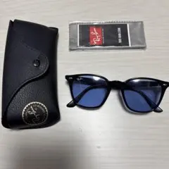Ray-Ban ブラックフレーム ブルーレンズ サングラス