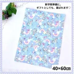 ゆめかわランチョンマット　ユニコーン柄（水色）　40×60㎝　1枚　単品