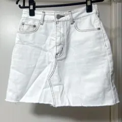 美品！ EVRIS デニム ミニスカート ホワイト Sサイズ