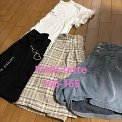 ピンクラテ　女の子服セット（Tシャツ・スカート）