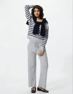 UNIQLO ウォッシャブルニットリブパンツ