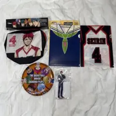 【未使用】黒子のバスケ赤司征十郎ポーチ、アクスタ、缶バッジ、クリアファイル6点