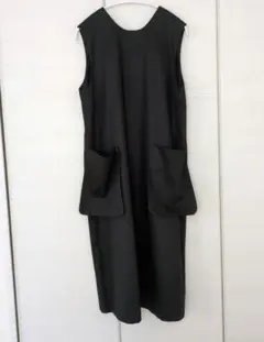 美品 ハイク HYKE ノースリーブ ワンピース ライダース ミリタリー 