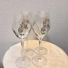ベルエポック・ベルエポ　花柄ワイングラス シャンパングラス