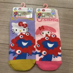 【2足セット】ミャクミャク サンリオキャラクター ソックス 万博 22〜24cm