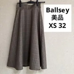 ボールジィ　チェック　フレアスカート　32 XS