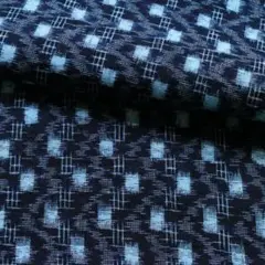 №235　古布　ハギレ　*藍染　木綿　絣　はぎれ*　34×240cm