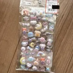 ボンボンドロップ風シール　ぷくぷくシール　キャラクターシール　2枚セット