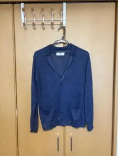 ネイビー リネン カーディガン Sサイズ