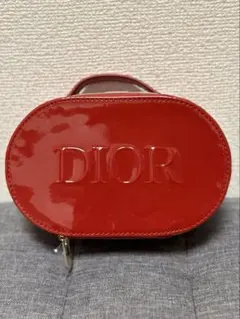 Dior レッドオーバルポーチ