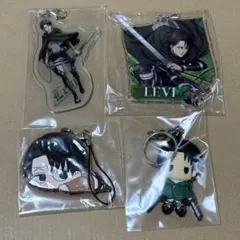 進撃の巨人 リヴァイ アクリルキーホルダー ストラップ 4点セット