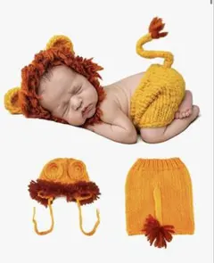 ライオン　着ぐるみ　赤ちゃん　ニューボーンフォト