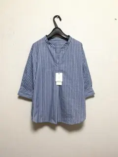 ★新品タグ付き。グリーンレーベルリラクシング ストライプシャツ