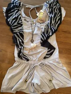 d.i.a. ゼブラ柄　ロンパース　サロペット　Y2K