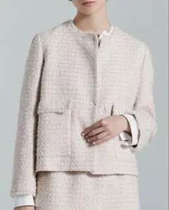 【未使用タグ付】Ballsey ミックスヤーンツイード ノーカラージャケット36