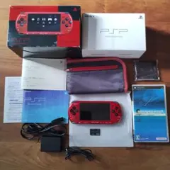 SONY PSP 本体 レッド バッテリーなし　付属品あり