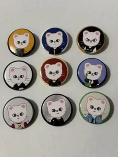 スキズ 展覧会 缶バッチセット コンプ ジニレット ヒョンジン エキシビション