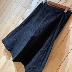 AE2607 UNTITLED レースタイトスカート ブラック レディース 2