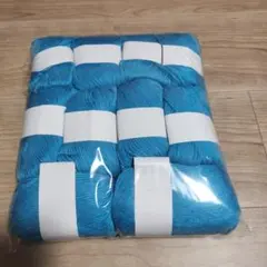 新品カシミヤ混シルク毛糸ターコイズブルー10玉約500g375