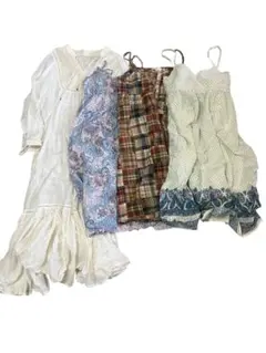 4点セット♡森ガール　y2k ワンピース　フェアリーグランジ　ペイズリー