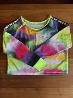 Zumba ネオンカラー メッシュ長袖シャツ