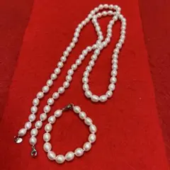 淡水パール ネックレス ブレスレット セット