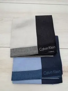 Calvin Klein ストライプハンカチ 2枚セット