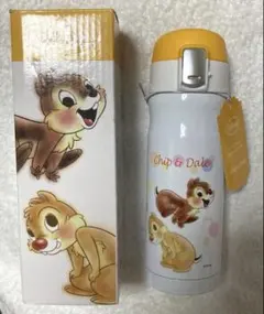 チップとデール　ワンプッシュステンレスボトル