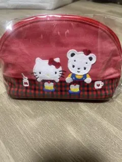 ハローキティ 刺繍ポーチ 赤