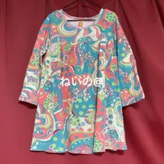 ★バックアレイ★サイケ柄ワンピース★バナバナ ブーフーウー てんとう虫のサムネイル
