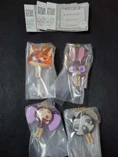 ズートピア アイスキャンディーチャーム 4点セット　ニック　ジュディ