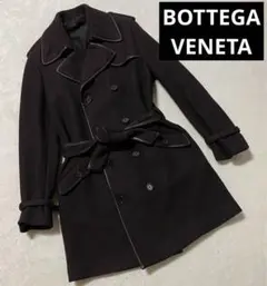 高級✨上質✨BOTTEGA VENETA ウール トレンチコート アンゴラ混 茶