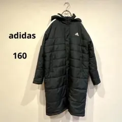 美品　adidas ベンチコート 160cm ロゴピンク　アディダス