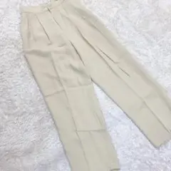 SNIDEL　スナイデル　レディース　ストレートパンツ　黄緑　ユーズド　XSのサムネイル