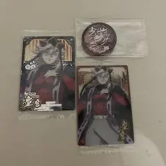 鬼滅の刃 童磨 ウエハースカード2枚 くら寿司 缶バッジ