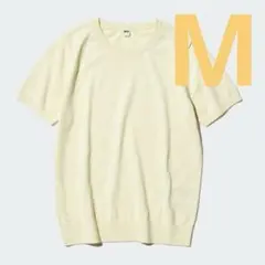 UVカットクルーネックセーター　M イエロー　ユニクロ