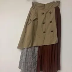 え*こ様 オシャレウォーカー　ソマリ　トレンチデザイン アシメプリーツスカートのサムネイル