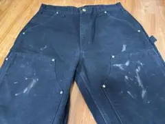 Carhartt ダブルニーパンツ黒 USA製 w32 リアルペインター