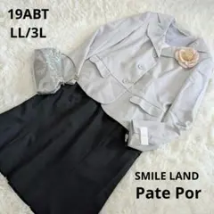 大きいサイズ19LL/3L　ジャケット＆黒スカートセレモニースーツ