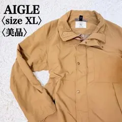 人気 エイグル ロング丈コート XL 美品 キャメル 着痩せ効果 高機能