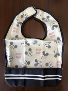 ミッキーマウス お食事エプロン防水ポケット切替1枚