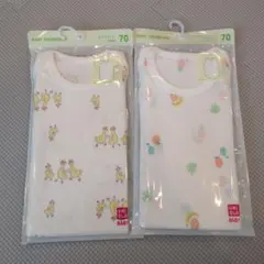 新品 UNIQLO ベビー baby ボディスーツ 半袖 ノースリーブ 70